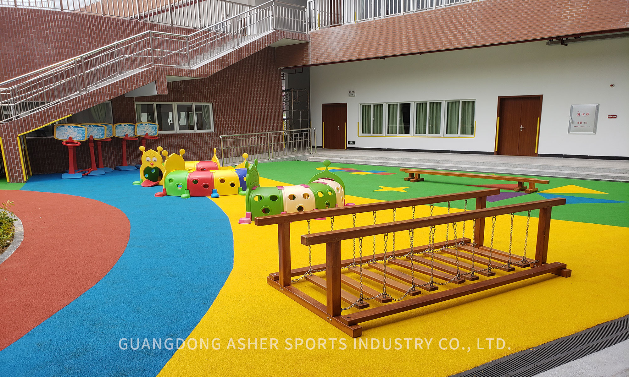 Flexibile Synthetic EPDM Rubber Running Track 15mm Thickness Flooring Type