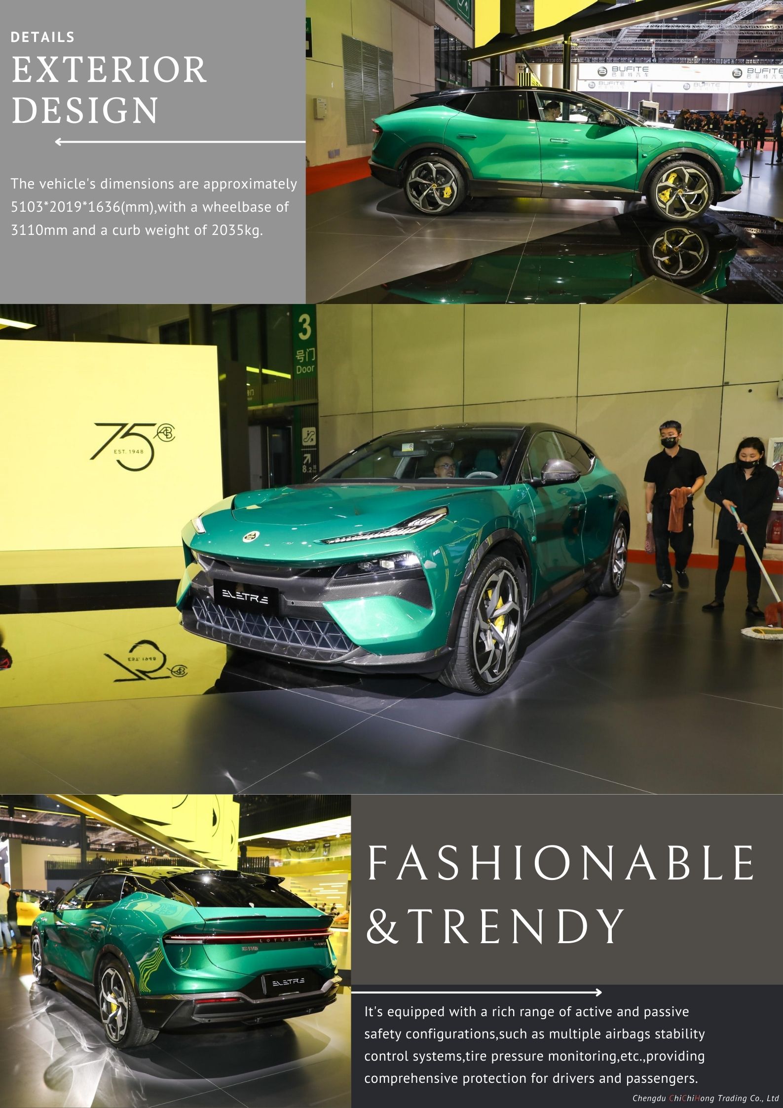 Energy Type Pure Electric Lotus NYO Eletre S R 4WD SUV EV Car with LED Headlight