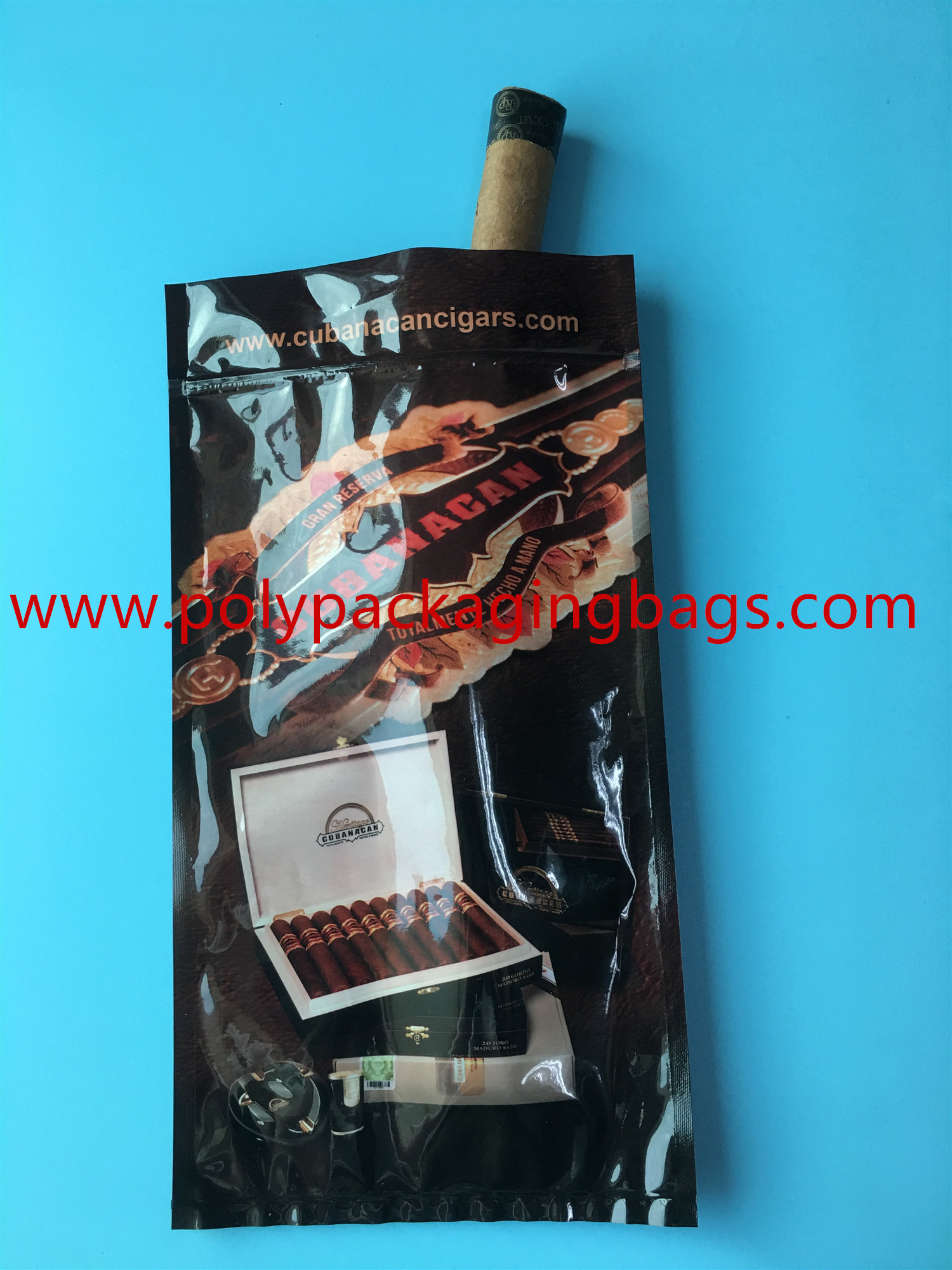 4 Capacity Cigar Humidor Bags Diameter 8mm Hang Hole Size W133mm X L255mm