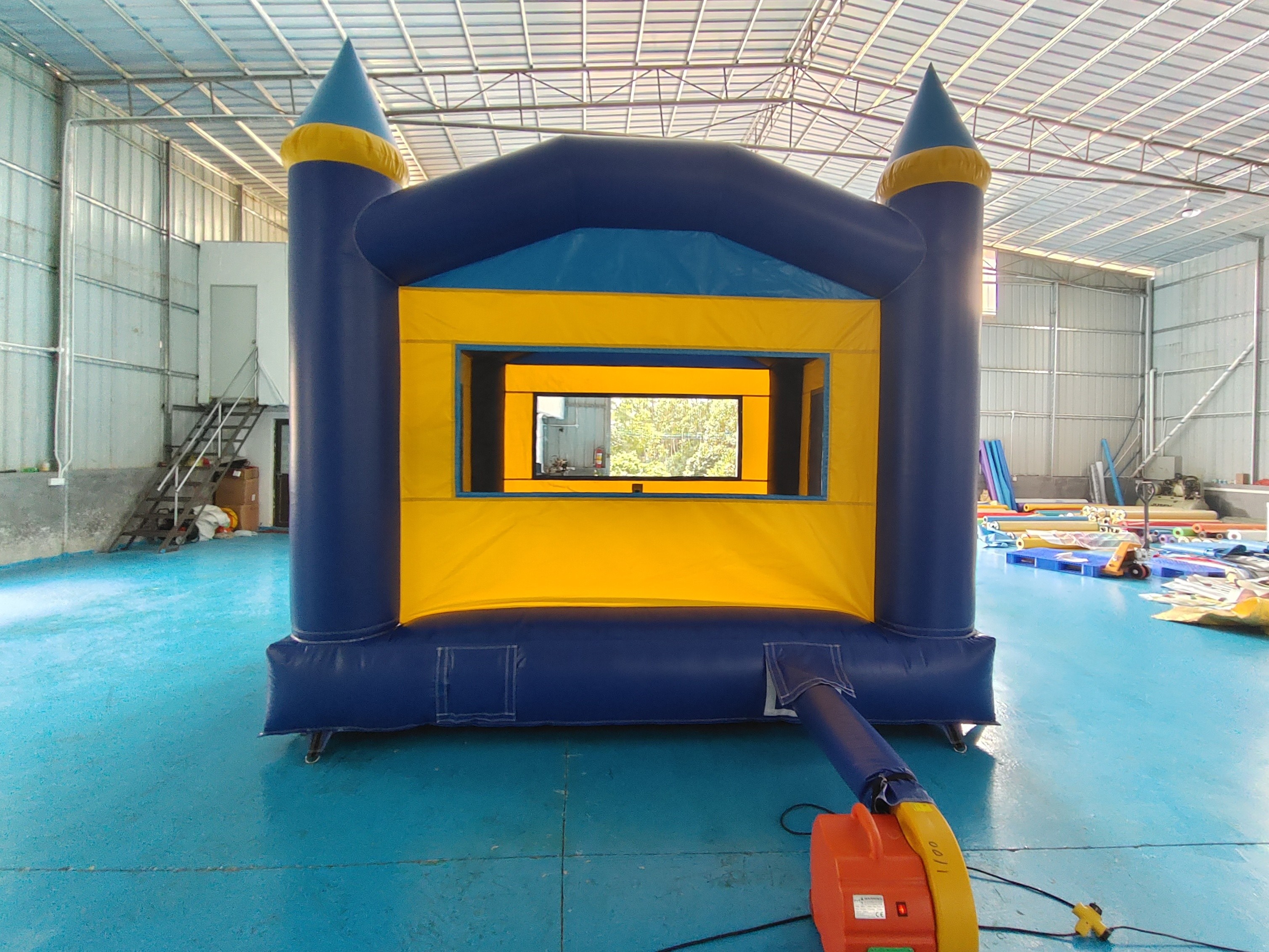 Factory OEM/ODM Inflatable Jumping House Blue Square Bouncy House Castle