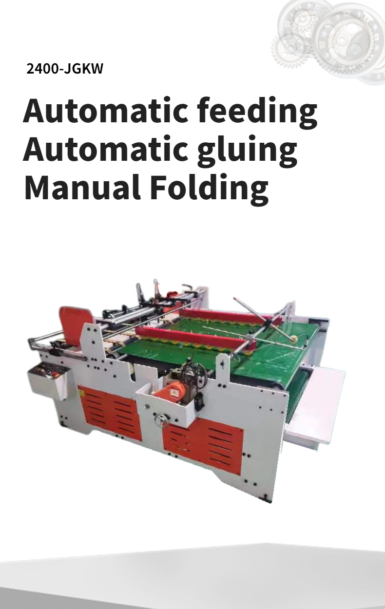1600 KG Capacity CQT2400 Semi Automatic Folder Gluer for Corrugated Box Gluing Machine