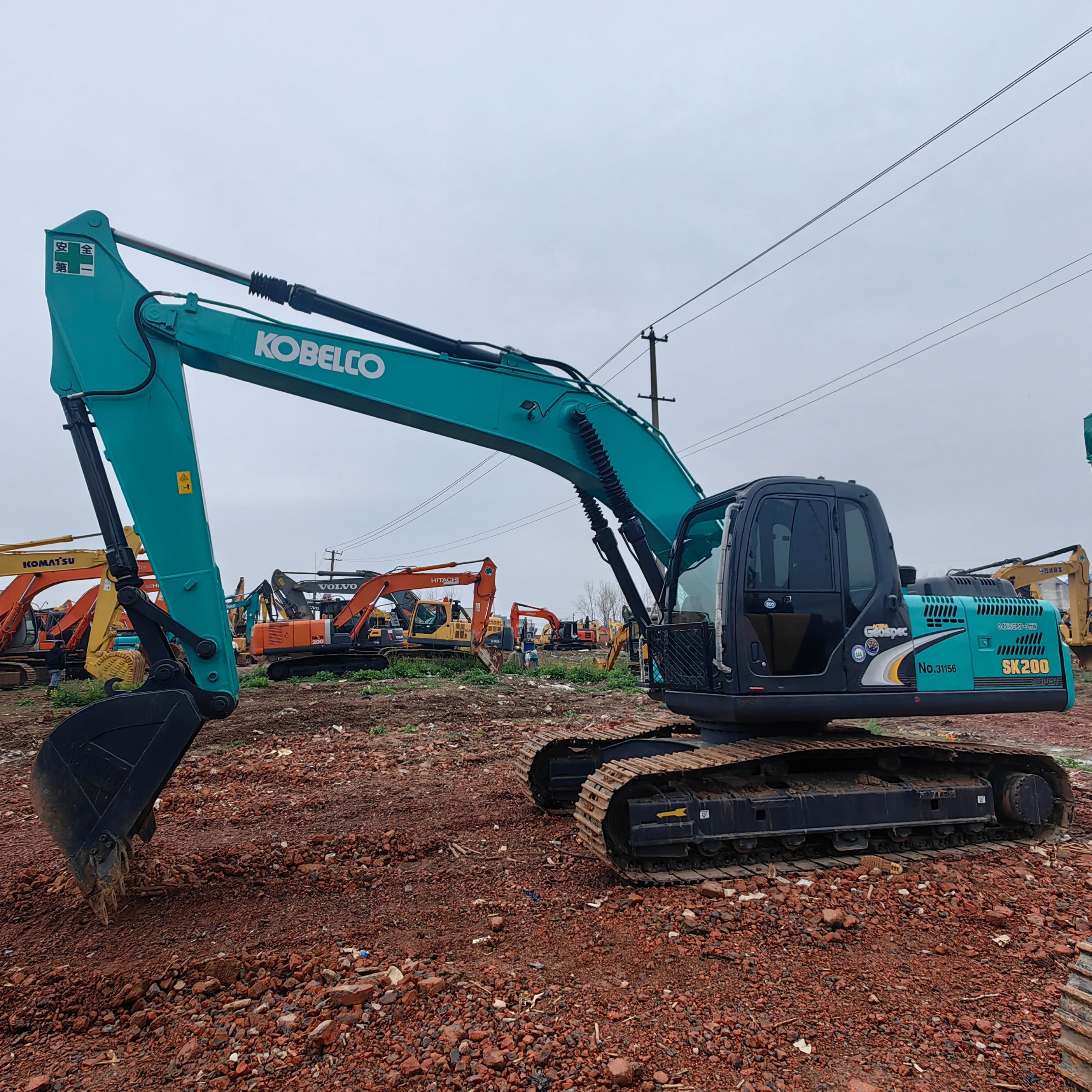 Original Brand Kobelco SK200 Used Excavators 20 Ton Medium Construction Machinery with Good Condition