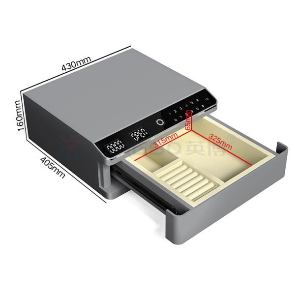 Single Layer Jewelry Security Box With Biometric Fingerprint Anti Theft Auto Pop