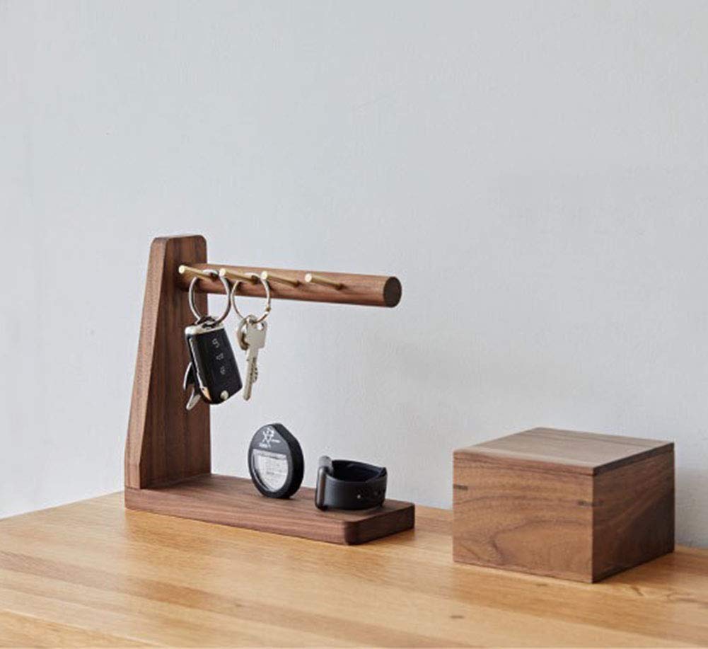 Creative decoration solid wood key holder Key Plate Perfume Tray valet tray Jewelry Dishes Wood Watch Organizer Storage Tray