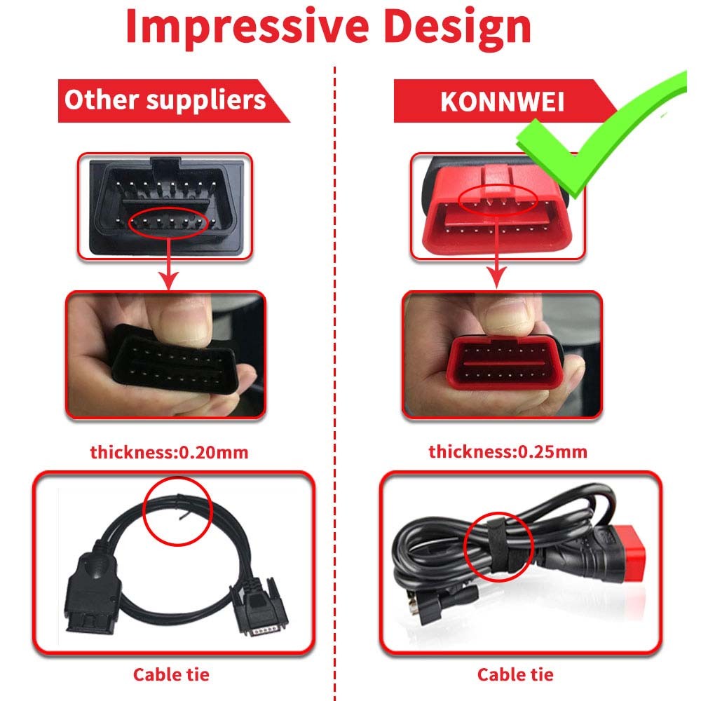 12V Computerized Eobd Obd2 Obdii Car Scanner Diagnostic KONNWEI KW818