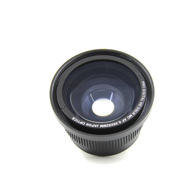 52mm 0.35X Fisheye Camera Lens Aluminum For Canon Pentax Samsung Sony