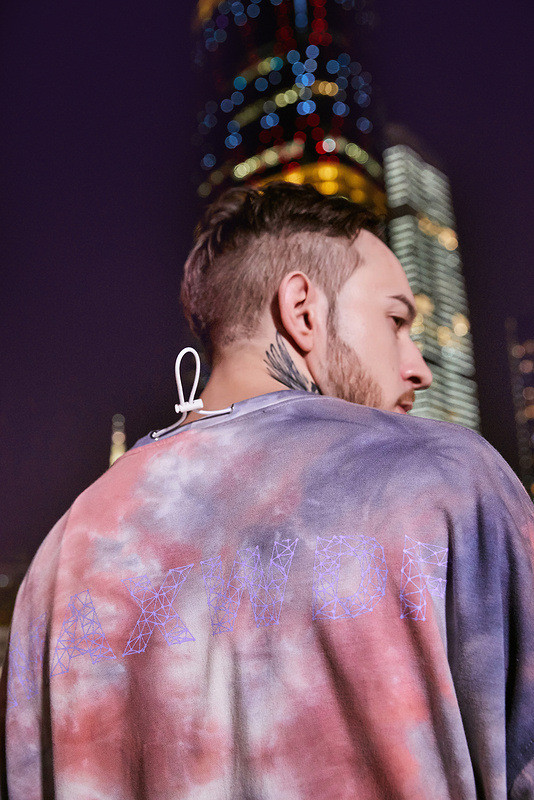 Tye Dye Embroidered Anti Wrinkle Oversized Sweater Hoodie