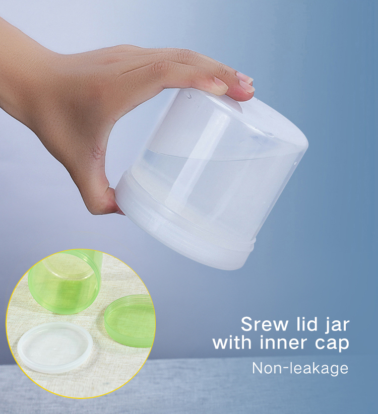 Clear White Butter Storage Small Plastic Jars Canning For Food Powder 30ml-1000ml