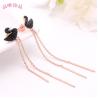 Buy cheap Fashion Color Women Jewelry Latest Fashion Rose Gold Plated Earring Swan Tassel from wholesalers