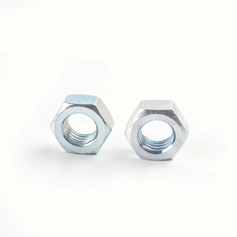 Din934 Carbon Steel Hex Nuts Metric Thread Zinc Plated Hexagon Head Nuts Steel Fastener