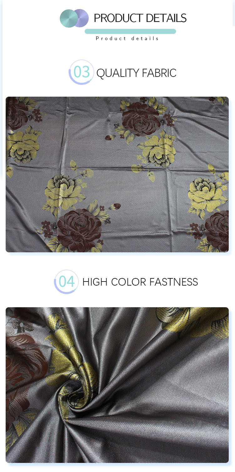 Wholesale Home Textile 75 GSM Golden Print Mattress Fabric 100 Polyester Mattress Fabric