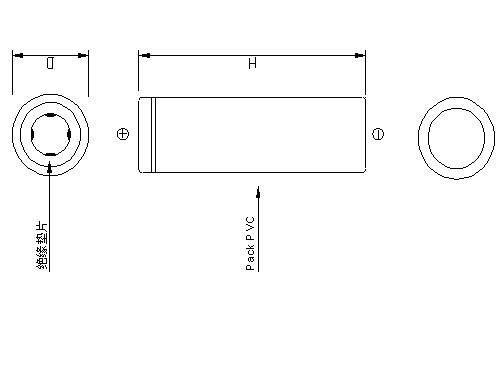 High Energy Density Lithium Ion Cylindrical Battery LIR18650 1800mAh