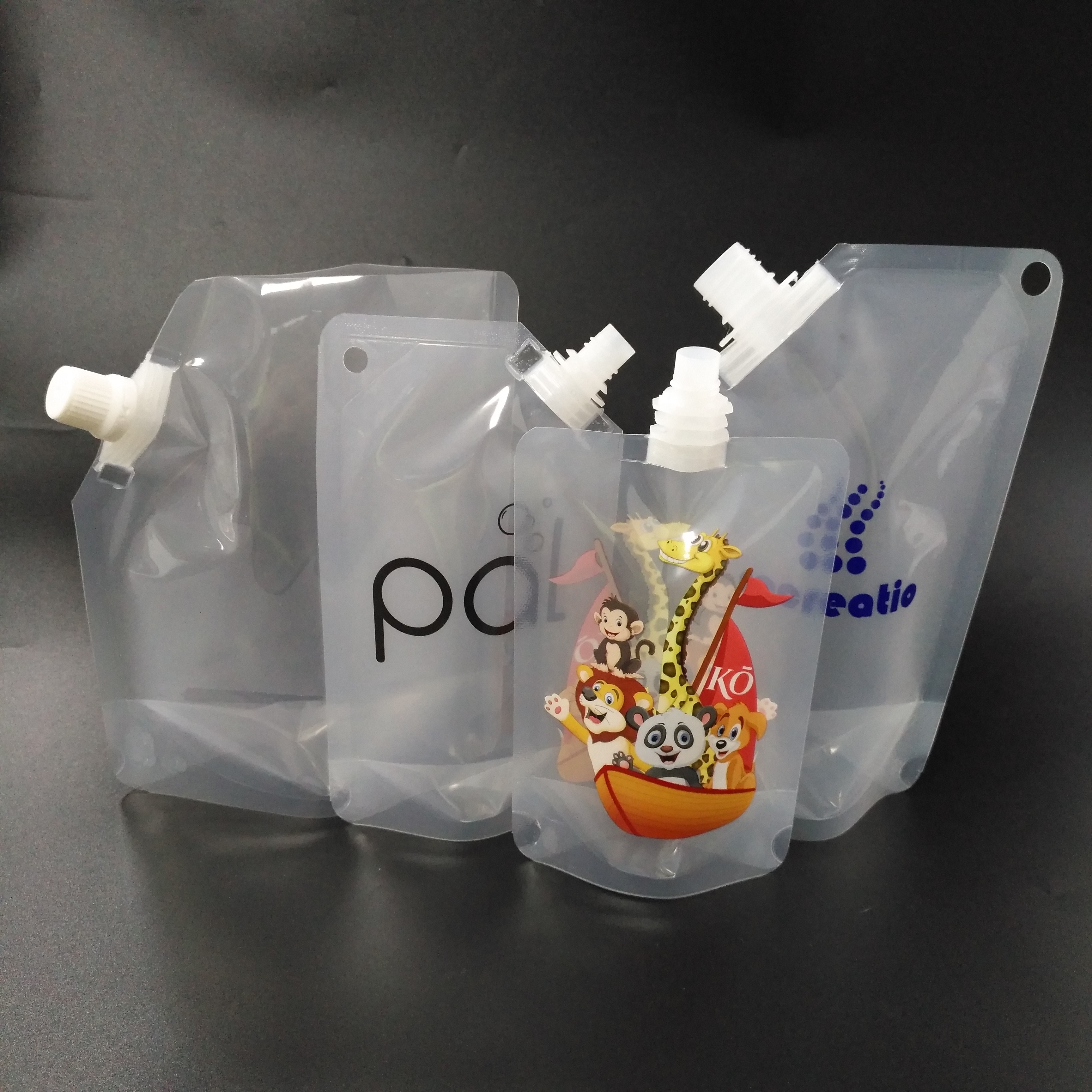 Colorful Liquid Pouch With Spout Reusable Water Spout Pouch Packaging