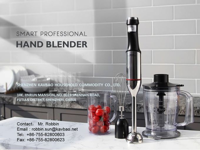 800W Stainless immersion blender With Chooper and Processing Bowl