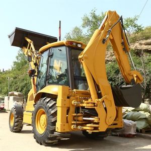 Time Saving Backhoe Loader Digger High Efficiency With Loading Bucket