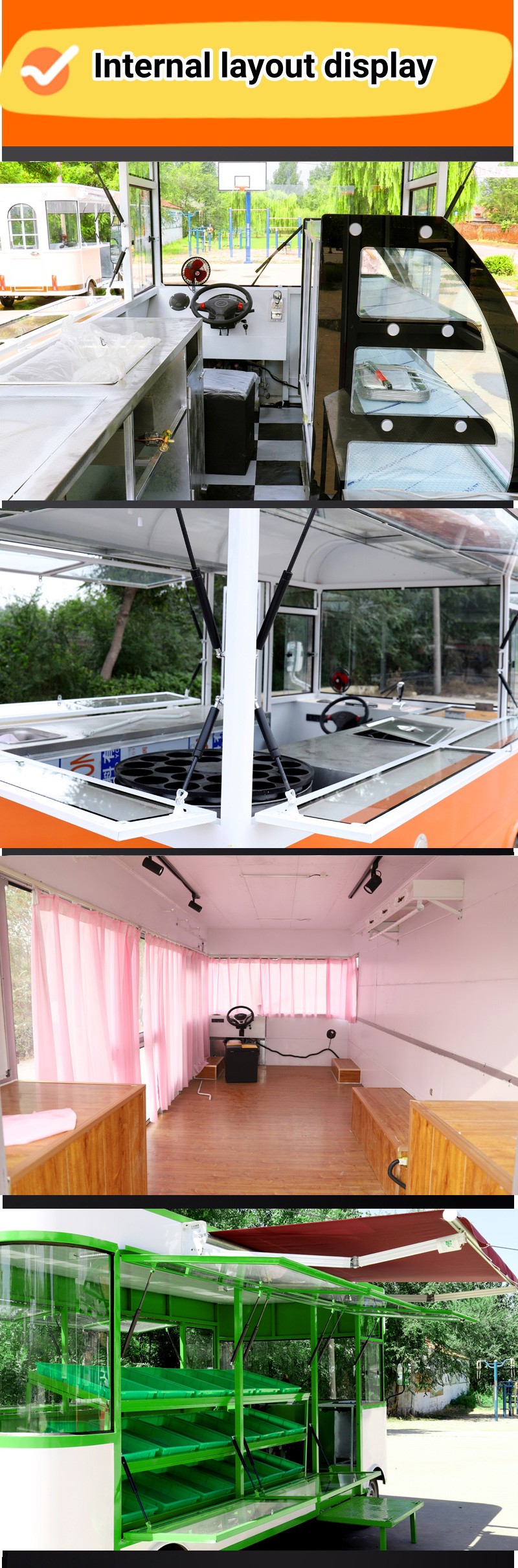 External Power Supply Electric Tricycles for Mobile Food Truck and Drink Business