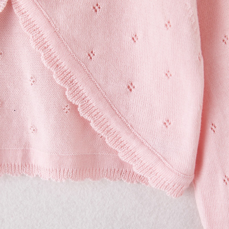 Summer Cotton Knitted Cardigan Top Toddler Children Kids Girls Sweater