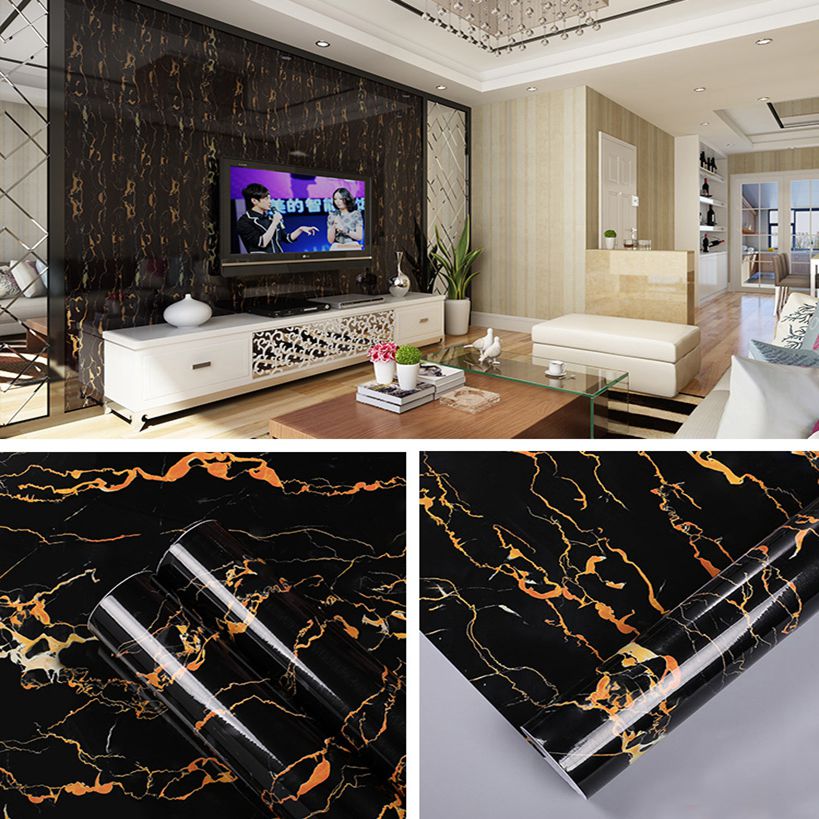 Waterproof Self Adhesive Marble Wall Stickers Wallpaper for Kitchen Countertop Cabinet Furniture Easy to Install
