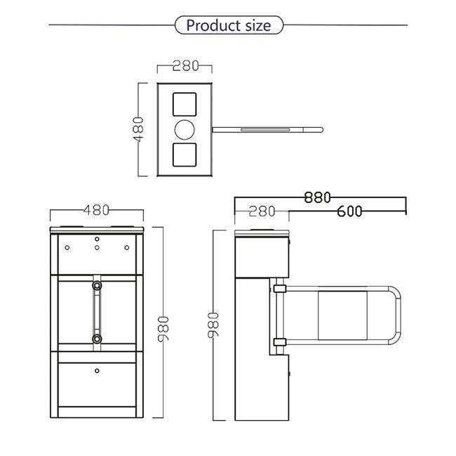 Waterproof Access Control Turnstile Gate Automatic Integration System 0