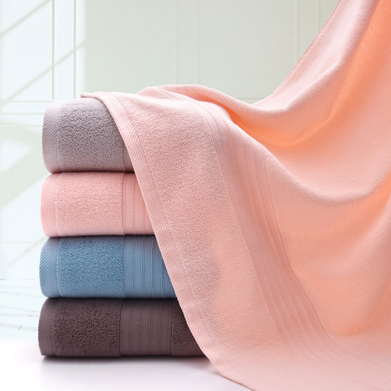 Cut Off Jacquard Plain Color Pure Cotton Towel with Soft and Absorbent Woven Fabric