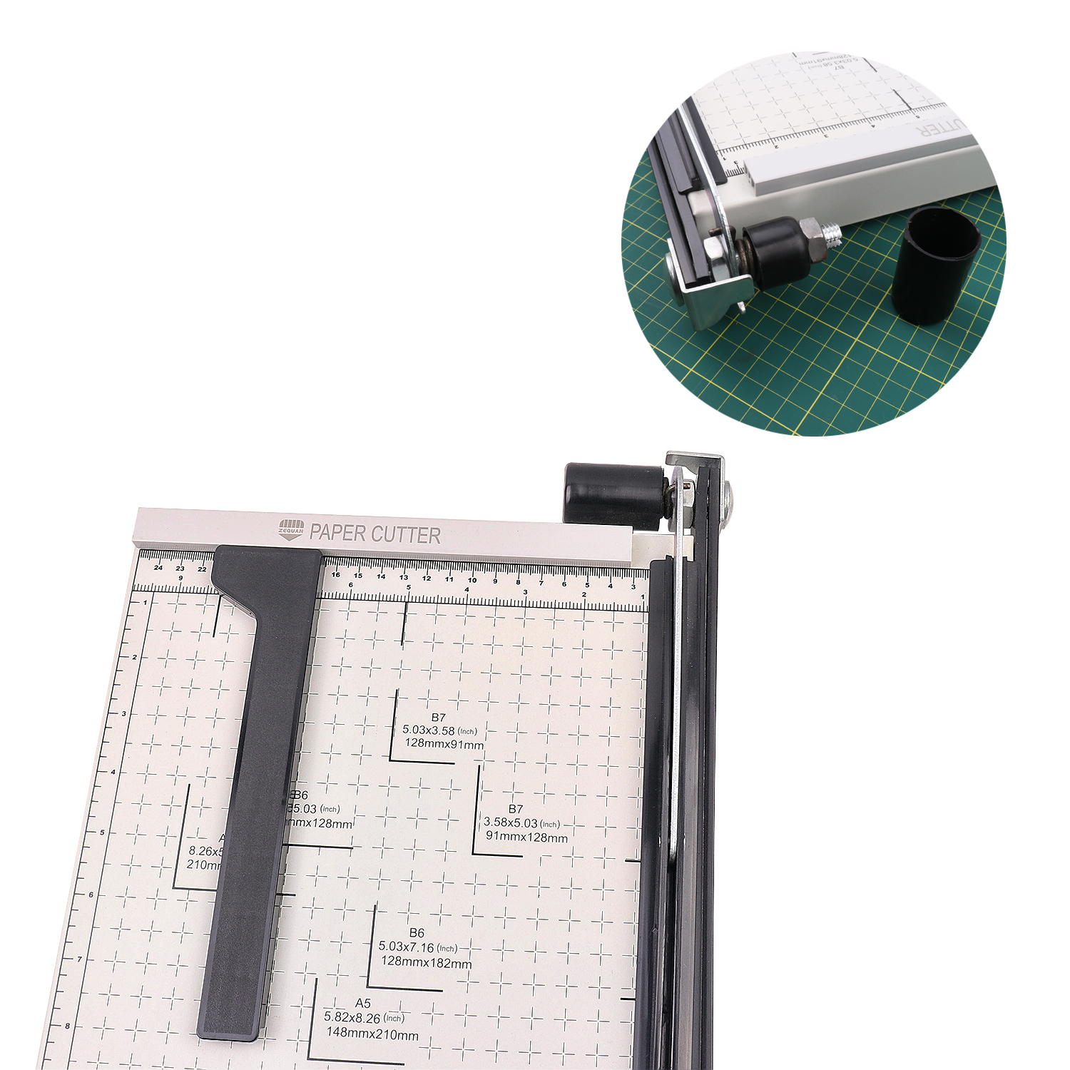 A4 Desktop Guillotine Paper Cutter Trimmer Cutting thickness 12 Sheets 80gsm 1.55 Kg