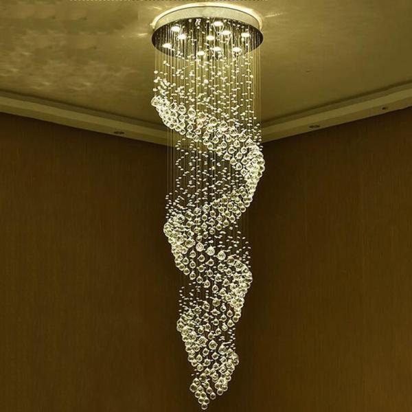 Manggic Modern Crystal Chandelier For Spiral Interior Design kitchen hanging