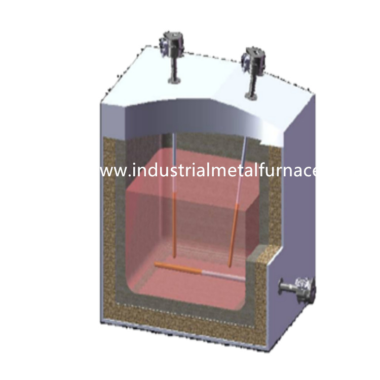 2000KGS Aluminum Industrial Immersion Small Aluminum Melting Furnace For Steel