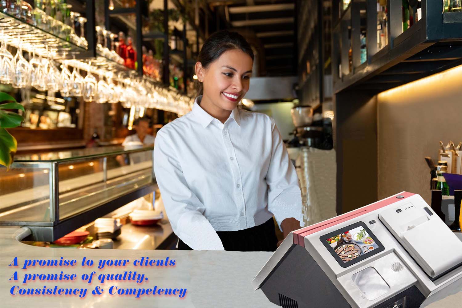 All-in-one POS System Machine with Capacitive Touch Screen and 80mm Built-in Printer