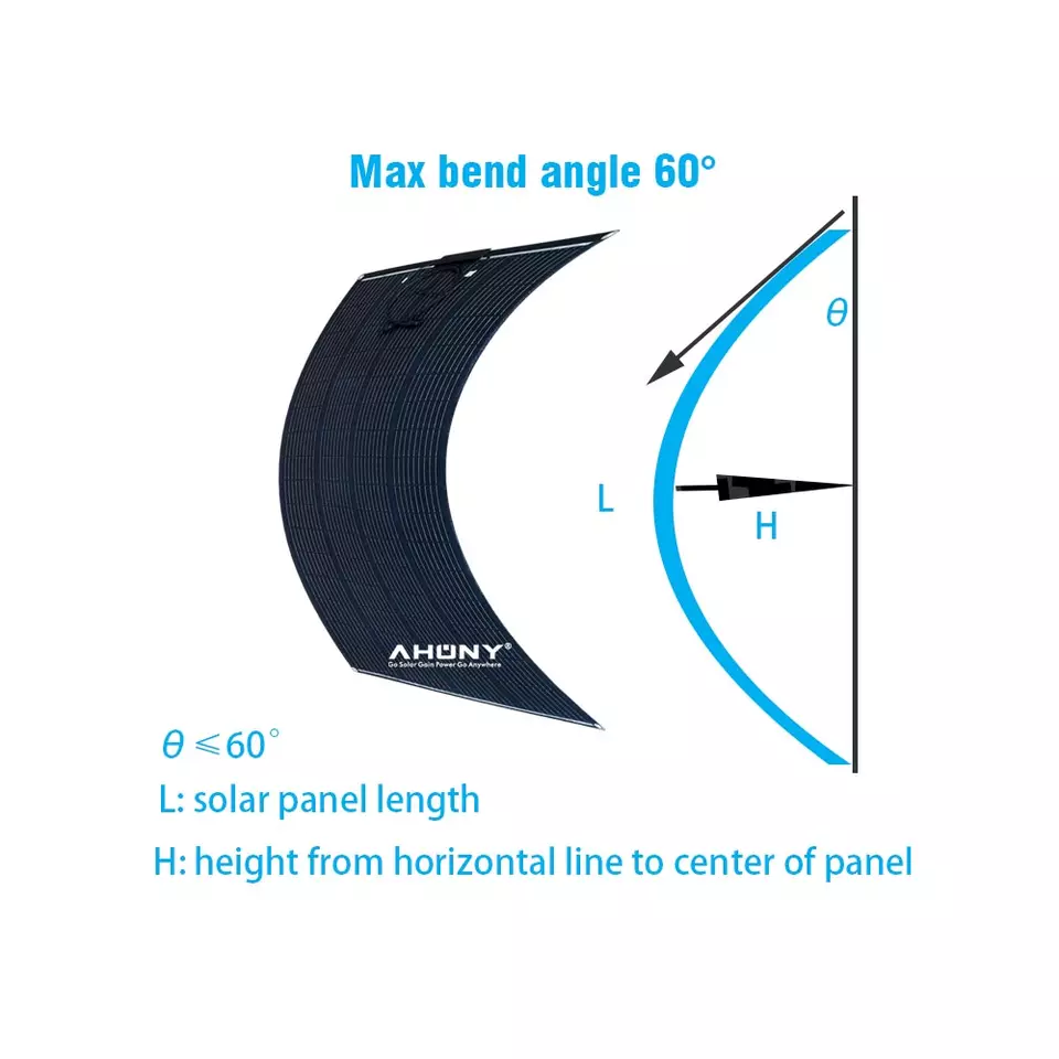 420w Mono Semi Flexible Solar Panels Etfe Half Cut Rv Solar Kits home roof
