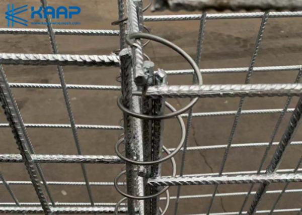 Long Service Life Retaining Wall Mesh Cages , Welded Gabion Box Beauty