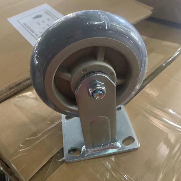 Heavy Duty 6 Inch Thermoplastic Rubber Wheel 550LBS Rigid Directional TPR