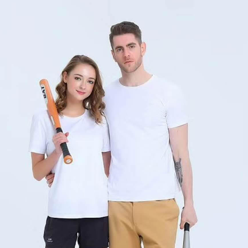 Mix color Wholesale in bulk O neck Customized Blank T-shirt cotton preshrunk fabric moisture absorption sports apparel