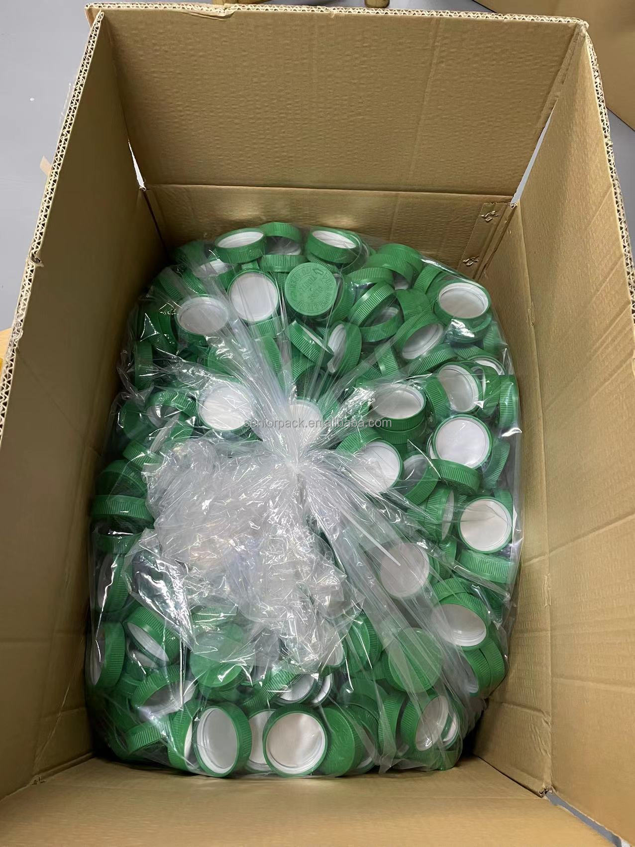 Custom Green PET 150cc 750cc Plastic Jar Medicine Bottle Pill Vitamin Plastic Bottle With CRC Screw Cap Capsule Bottle