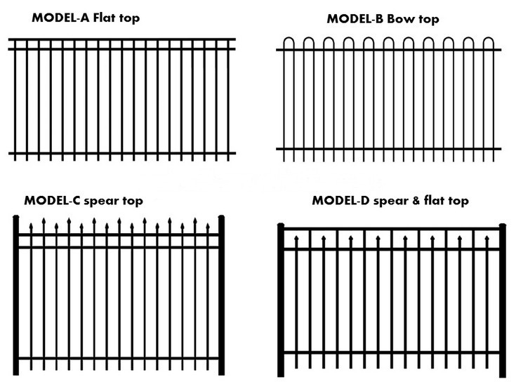 Tubular Fencing Diplomatic Black Steel Fence Panel