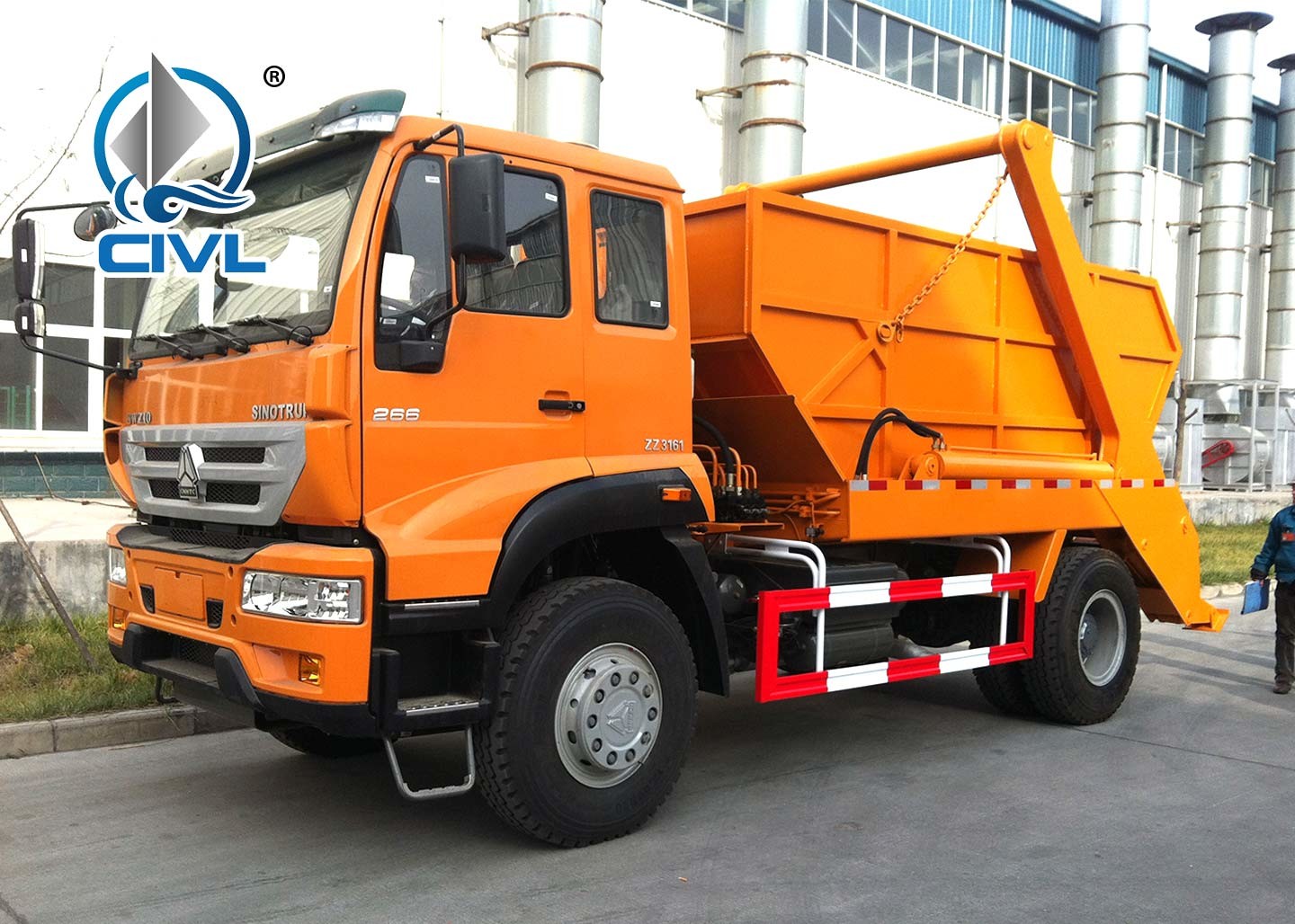 Swing Arm Garbage Truck Refuse Collector Garbage Truck In Good Condition
