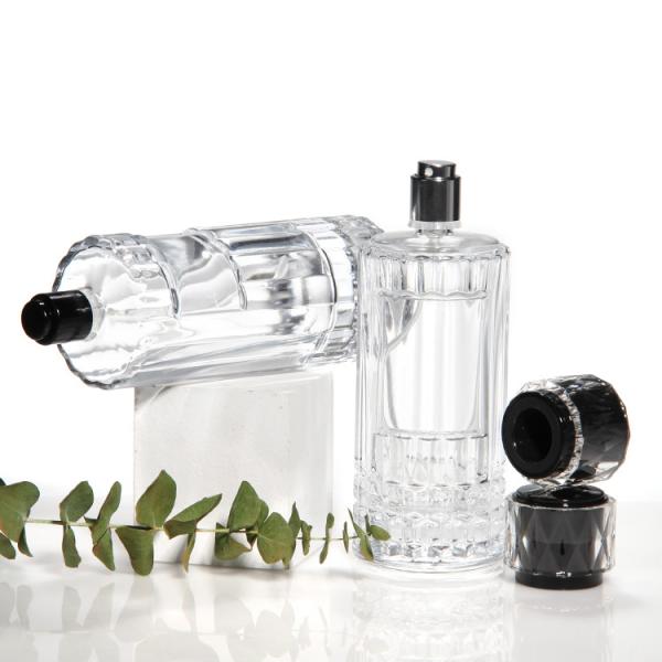 Wholesale Clear Empty Refillable Glass Perfume Spray Bottle Cylinder Shape Spray