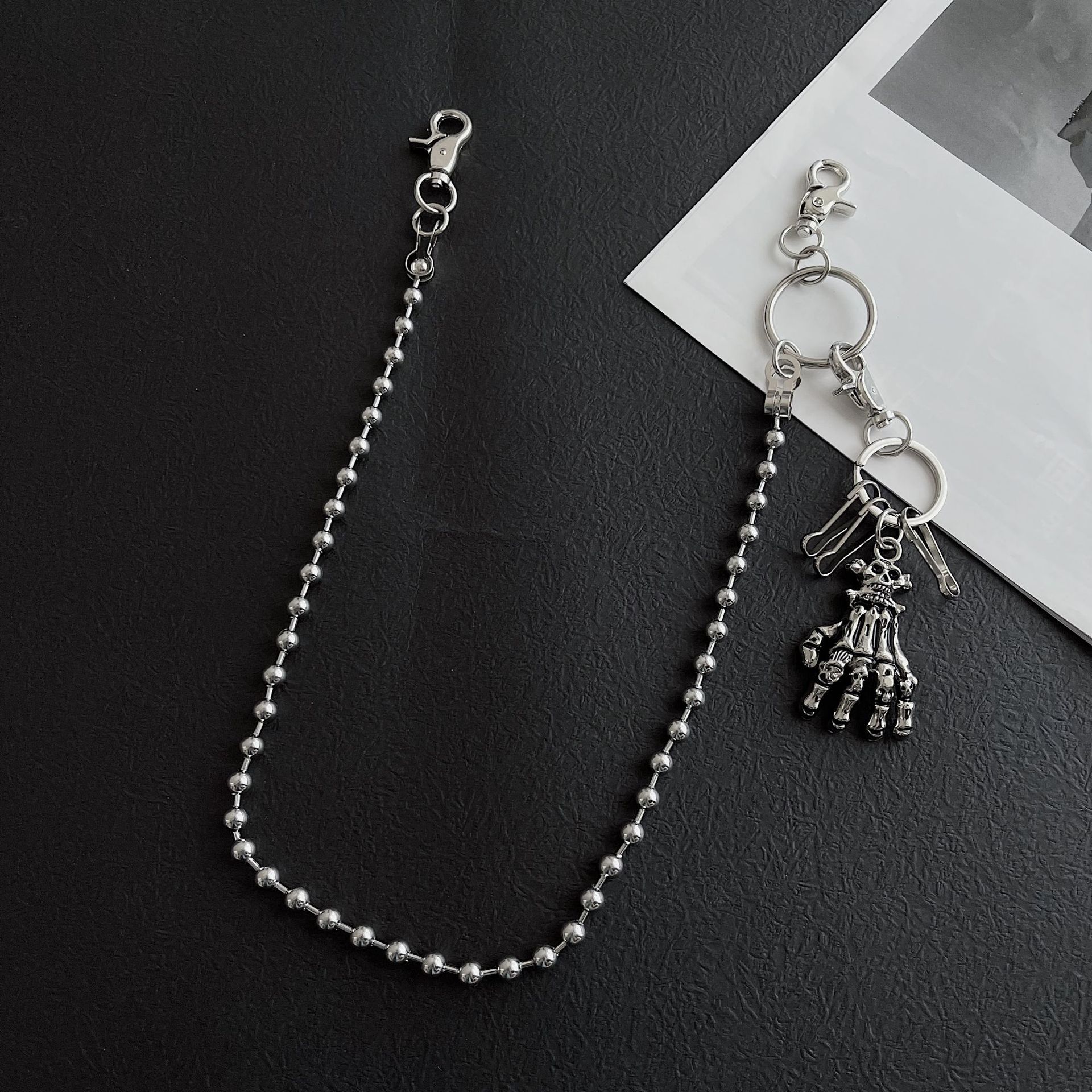 Fashion Decorative Skull Wallet Clip Jean Accessories Chain Boys Hip Hop Cargo Pants Jean Chain For Men
