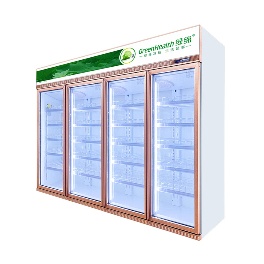 Commercial Drink Refrigerator Beverage Cooler For Supermarket / Convenient Store With Multi-Layered Movable Shelves