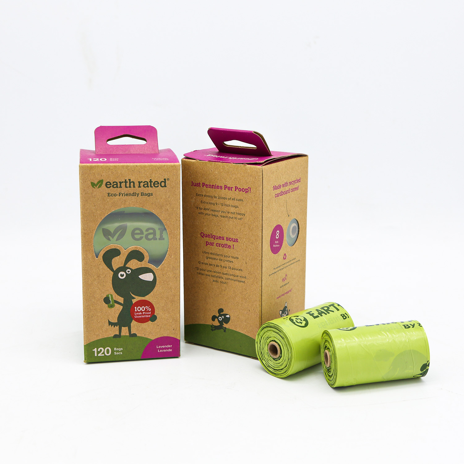 AISUN factory Customized Compostable Pet Garbage Poop Bags for Dogs