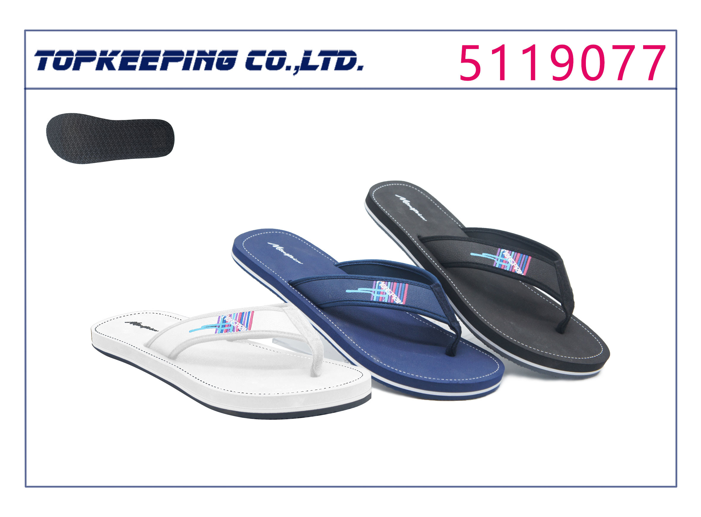 Fashion Mens Rubber Bottom Slippers EVA Simple Beach Flip Flop