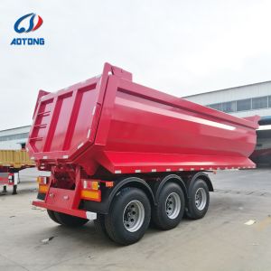 3 Axles 4 Axles Heavy Duty 60 Tons 80 Ton 45 Cubic U Type Dump Semi Trailer