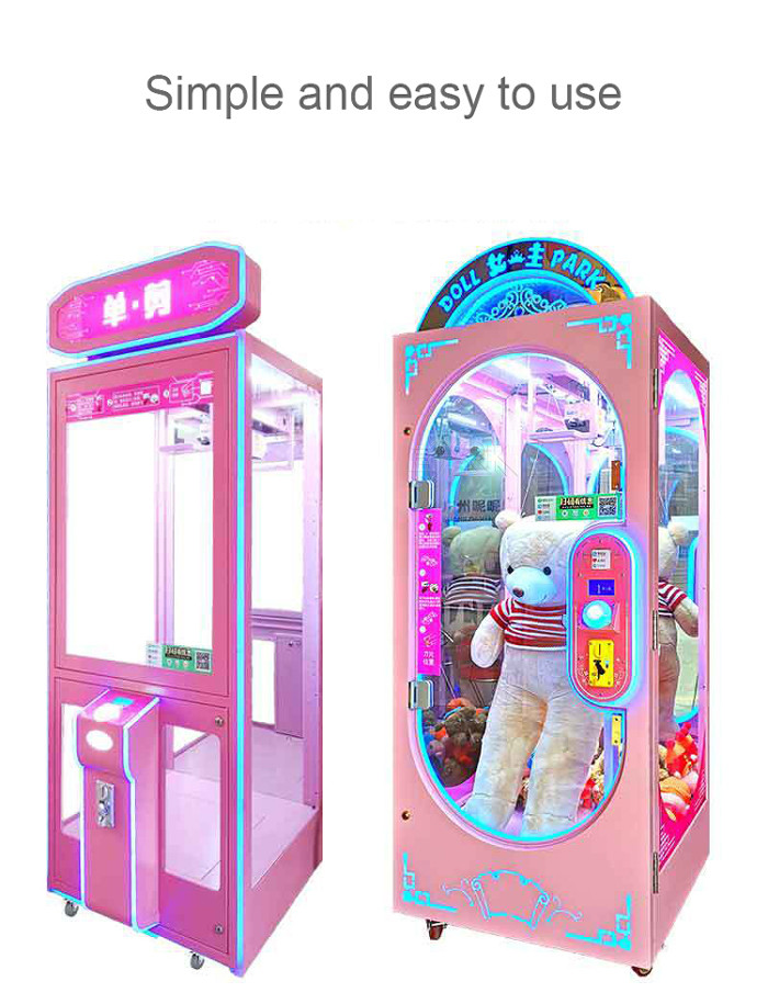 Indoor Coin Operated Vending Machine Single Doll Cutting Game equipment