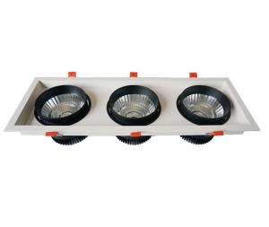  COB Grille LED Ceiling Downlights Three Head High Brightness With Alu Housing Manufactures