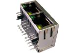 0826-1D2T-23 1x2 Gigabit Magjack 0826-1D2T-23-F Dual Port 10/100/1000Base-T