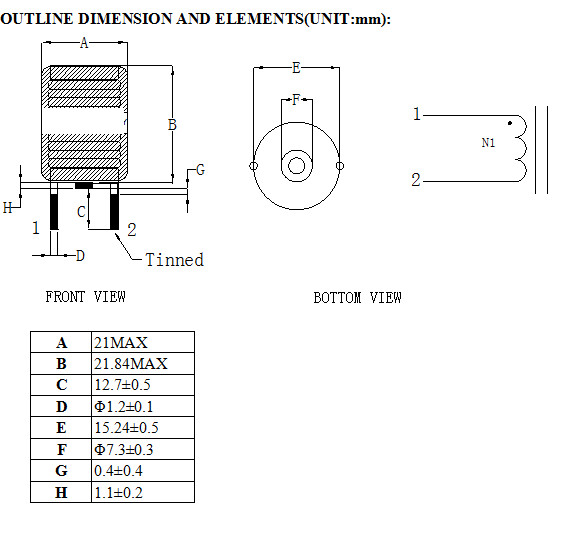 1.2mm Wire Low Resistance Inductor Coils High Current Power Single Winding