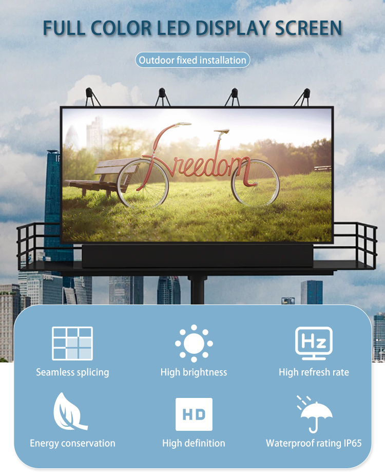 P6 LED Video Wall Panels Outdoor Fixed LED Display Screen 576*576mm Cabinet Size
