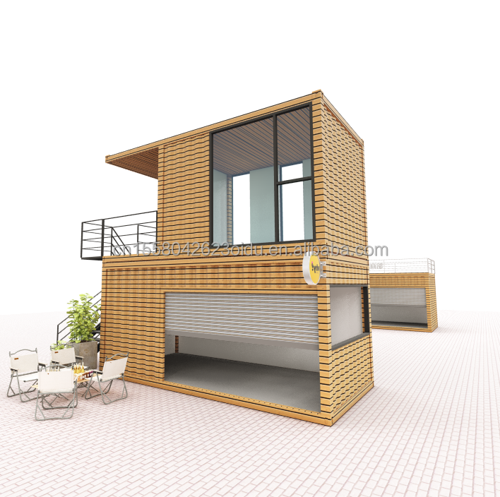 Modern Design Wooden Flat Pack Tiny Container House with 50/75/100mm Wave Sandwich Panel Wall and Multiple Usage Options