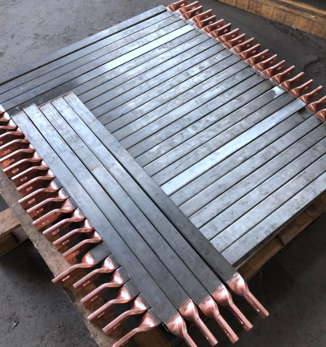Square Titanium Clad Copper Bar For Electrowinning Electroplating Electrolysis