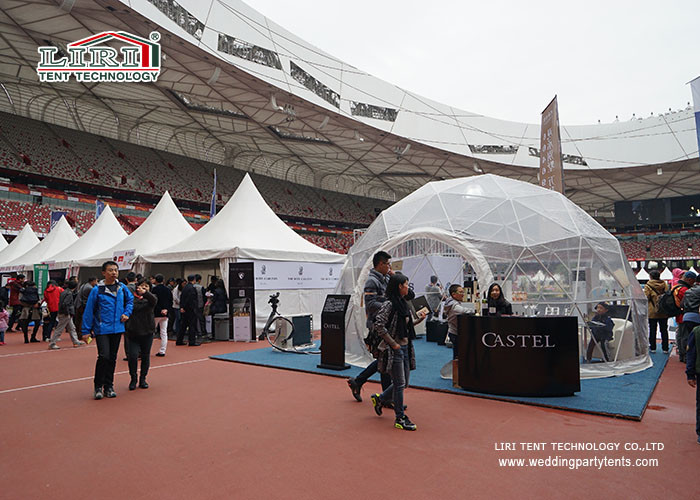 3-60M Big Glamping Geodesic Dome Tents With Self - Cleaning Ability