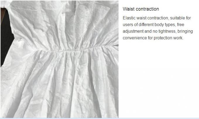 Hooded Disposable Body Suit , Waterproof Disposable Coveralls Work Safety